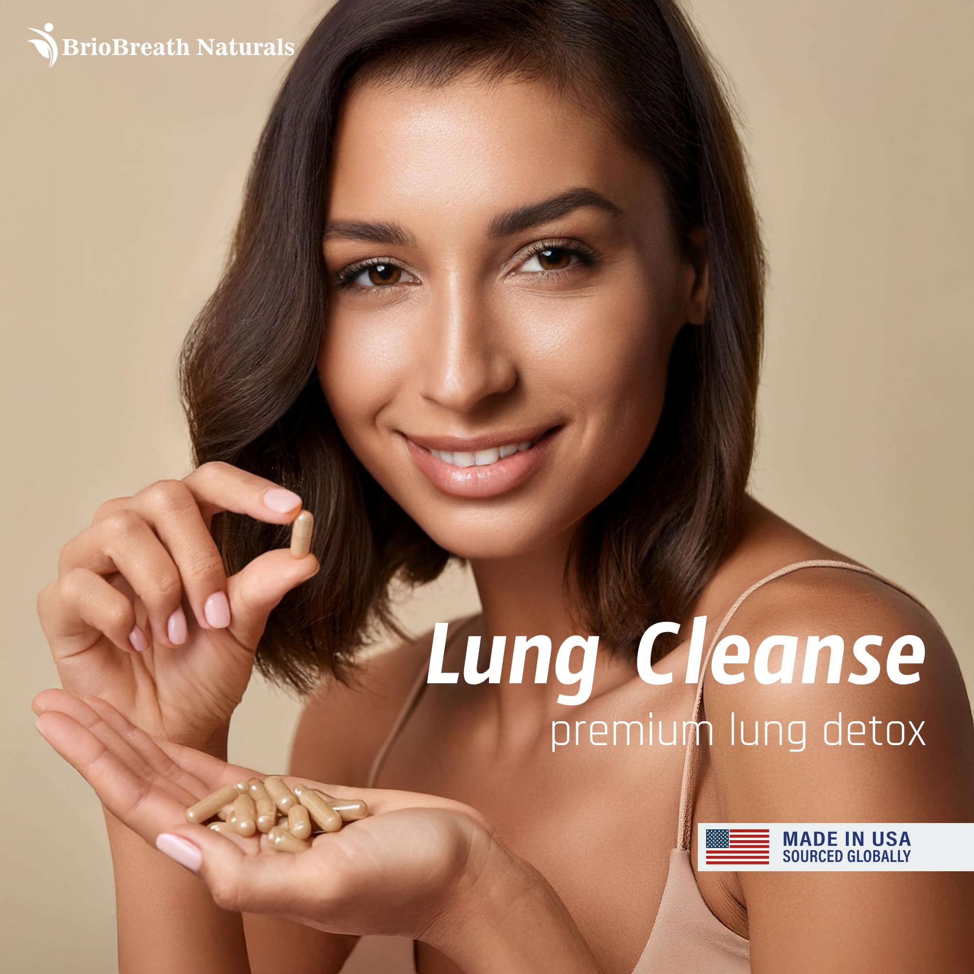 Herbal ingredients thyme, green tea leaf, and licorice for lung detox