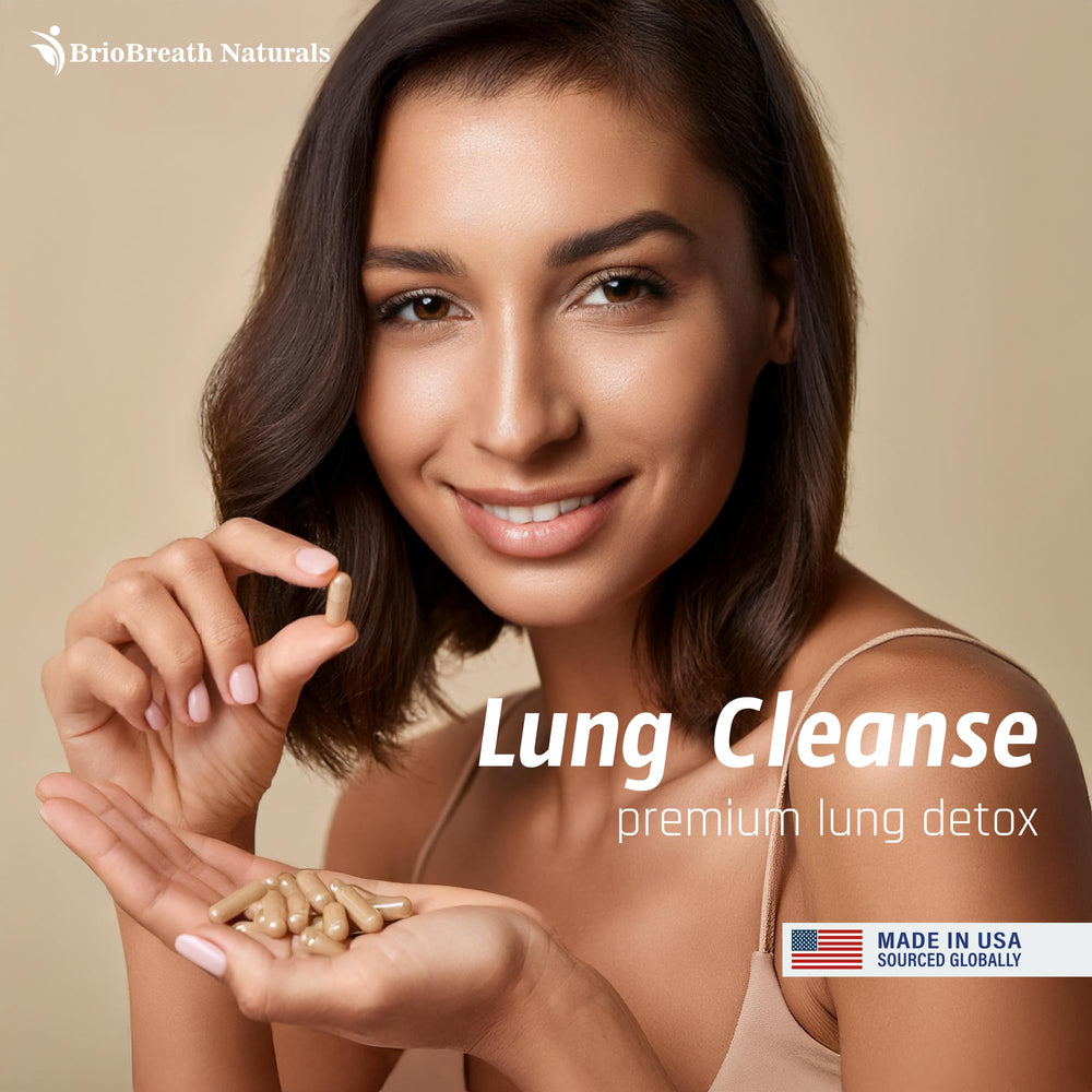 Herbal ingredients thyme, green tea leaf, and licorice for lung detox