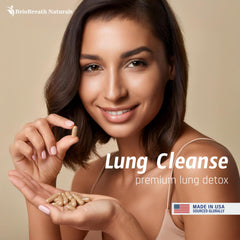 Herbal ingredients thyme, green tea leaf, and licorice for lung detox