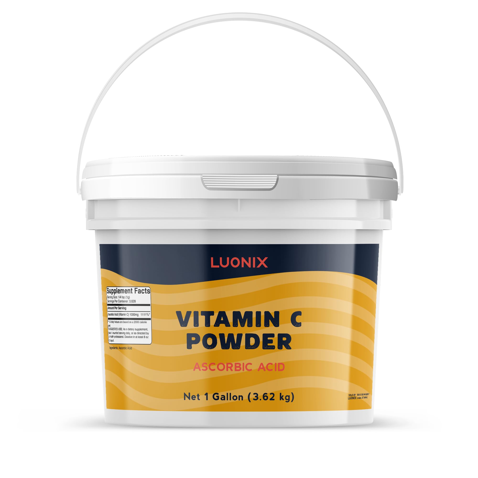 Luonix Vitamin C Powder 1 Gallon Bucket