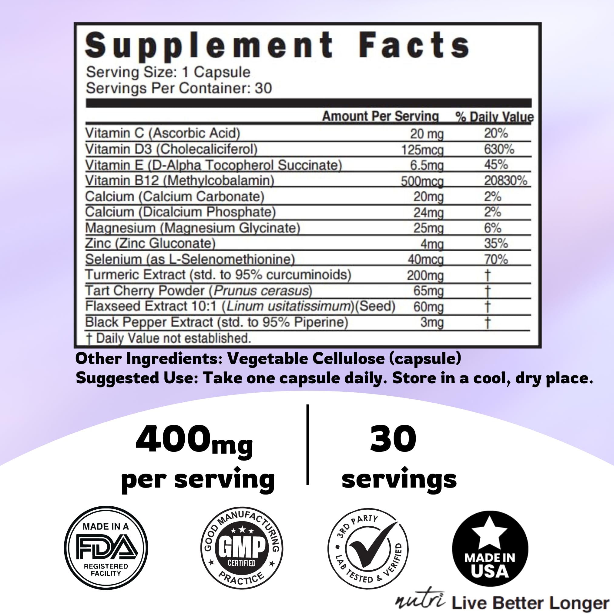 Graphic emphasis on 10:1 flaxseed extract as omega-3 source