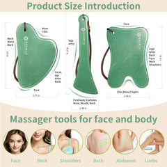 Anti-drop safety strap on jade Gua Sha tool