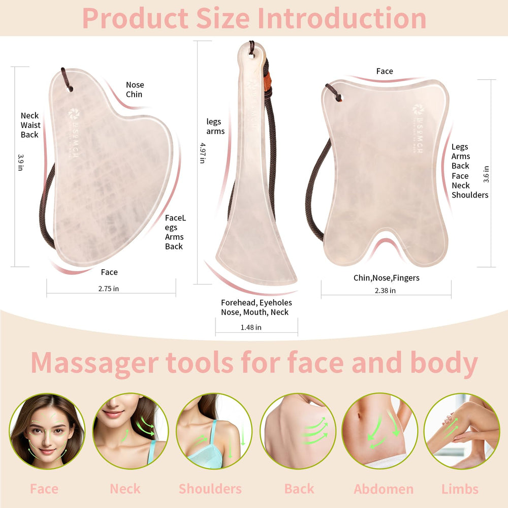 Close-up of smooth pink jade Gua Sha edge