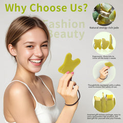 Jade gua sha body tool for facial massage