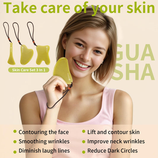 Lusomch Jade Gua Sha tools arranged together