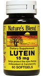 Lutein 15mg softgels bottle front view