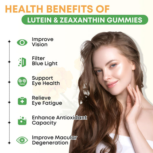 Front view of the 2-pack mango-lutein gummies packaging