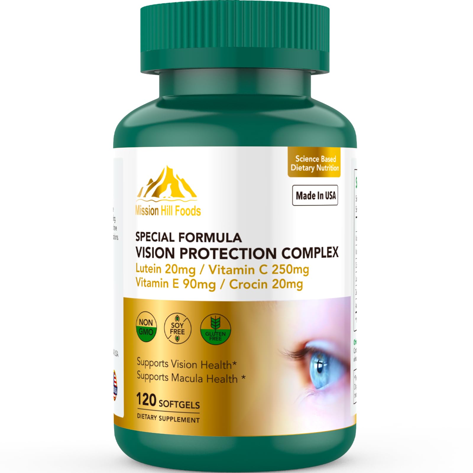 Bottle of Lutein 6-in-1 Vision Protection with 120 softgels