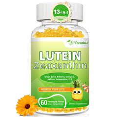Bottle of Lutein 20 mg with Zeaxanthin gummies for eye health