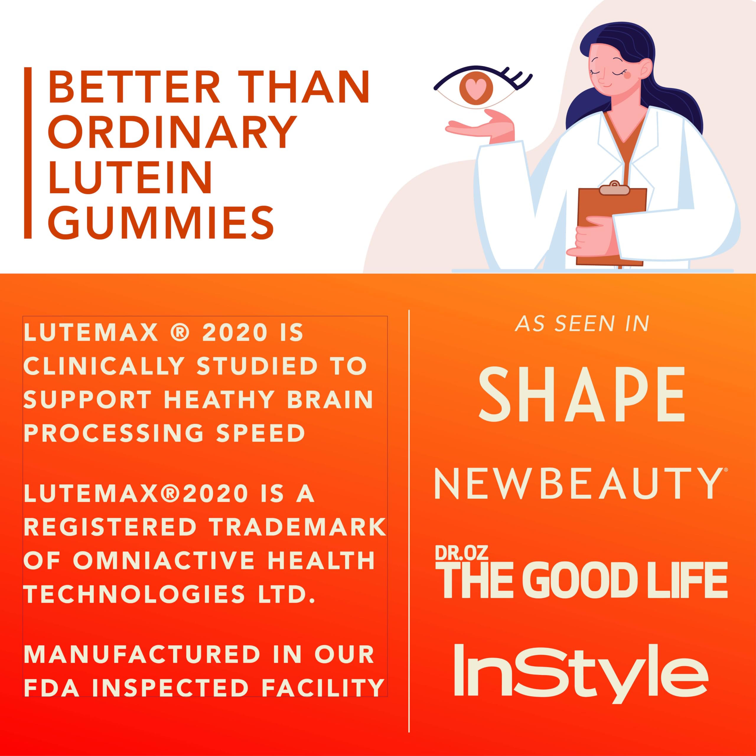 Gummy for dry eye relief and eye comfort