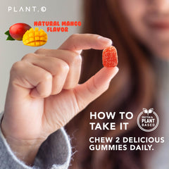 Soft-chew mango gummies with no chalky aftertaste