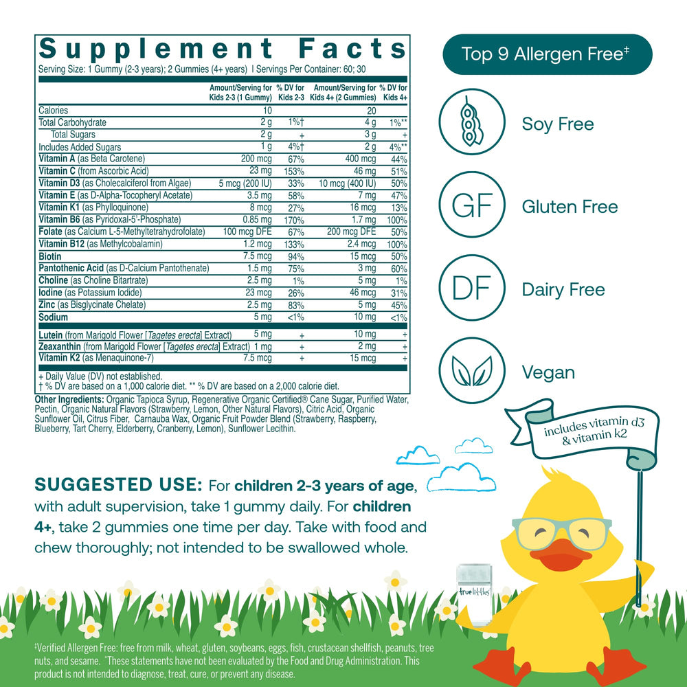 Lutemax Kids Lutein illustration showing blue light protection for kids