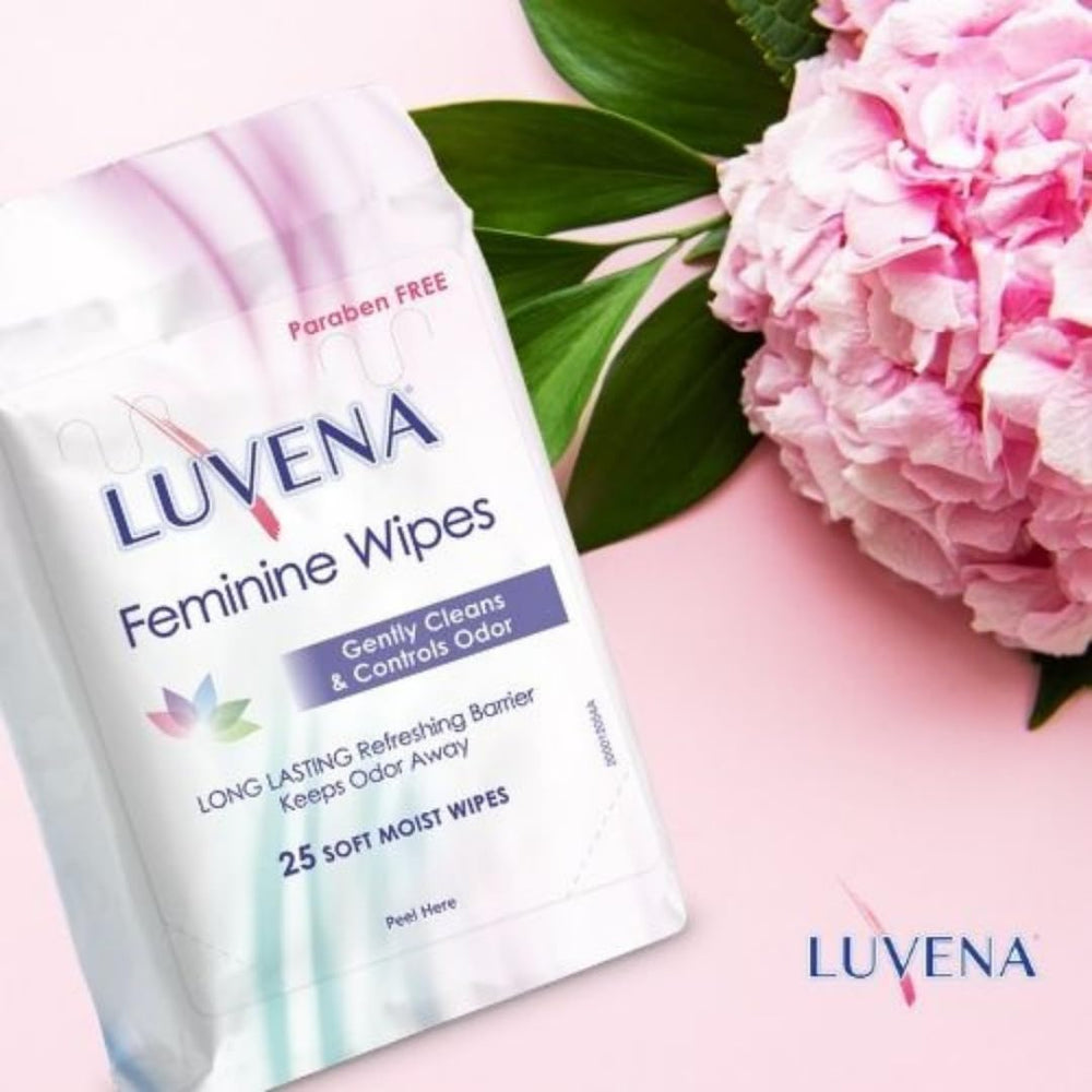 LUVENA feminine wipes cucumber scented for gentle freshness