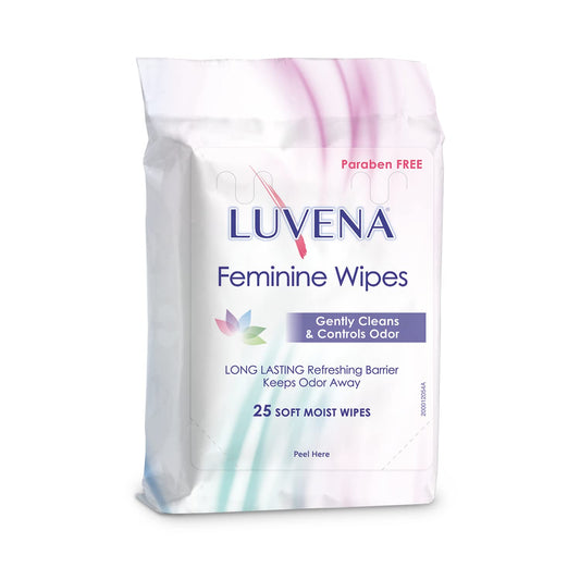 LUVENA feminine wipes pack 25-count keeps you fresh on the go