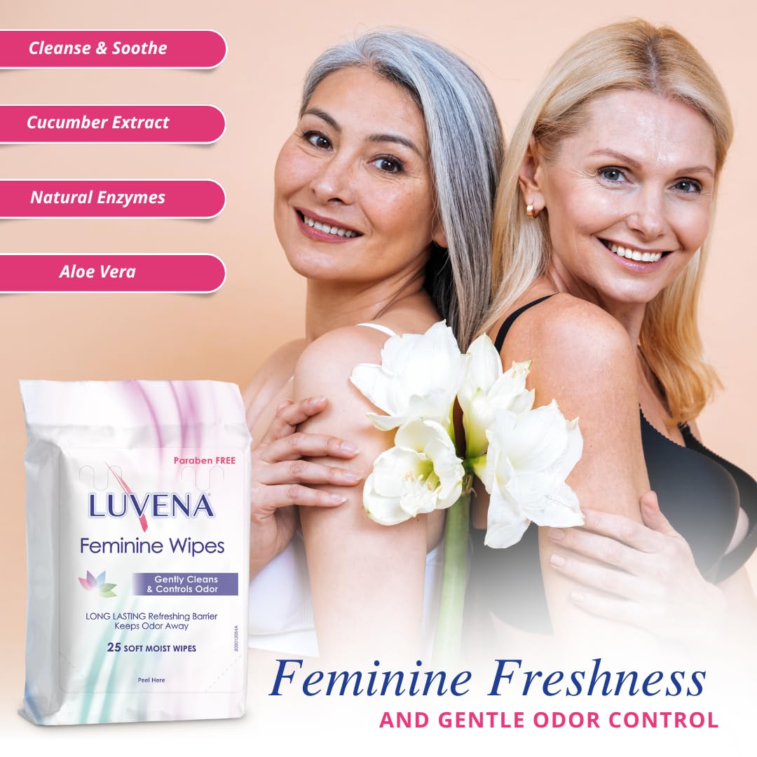 LUVENA safe ingredients label highlights paraben-free and glycerin-free formula