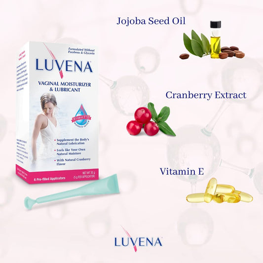Luvena Moisturizer applicator close-up highlighting targeted soothing.