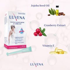 Luvena Moisturizer applicator close-up highlighting targeted soothing.