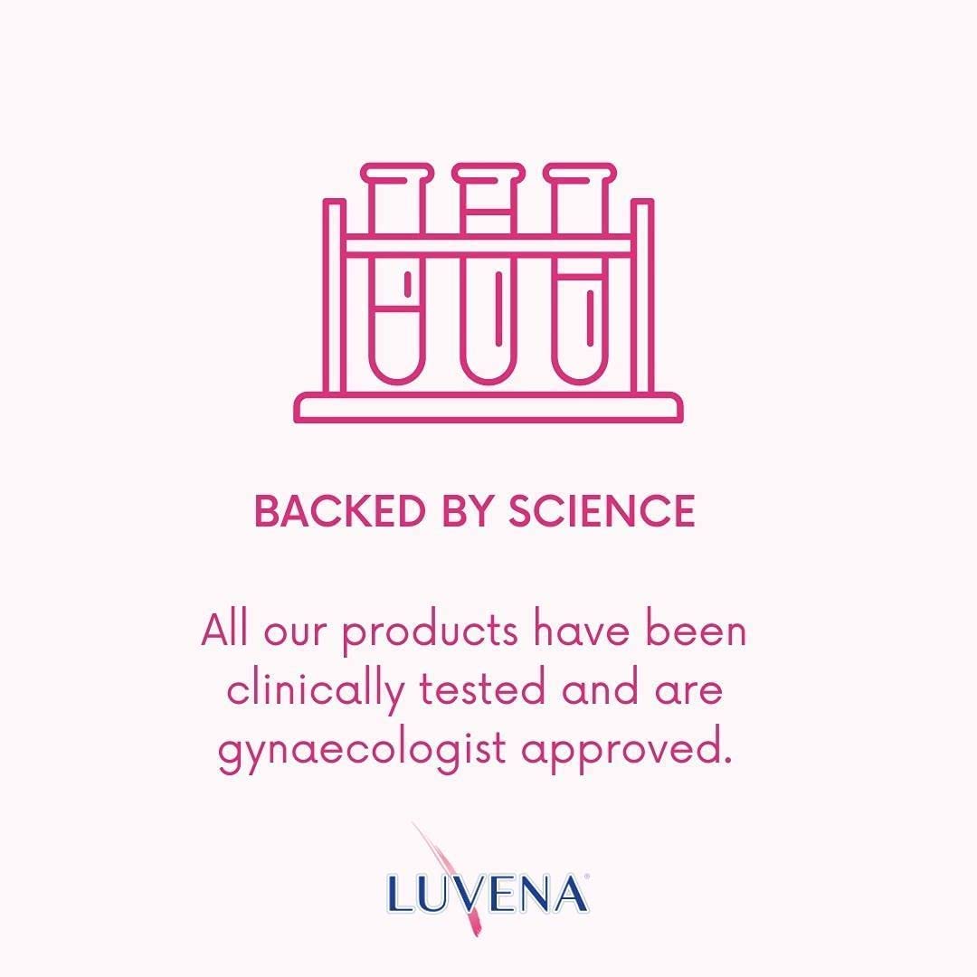 Luvena Moisturizer safe-ingredients information highlighting non-irritating formula.