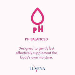 Luvena Moisturizer on store shelf next to feminine care products.