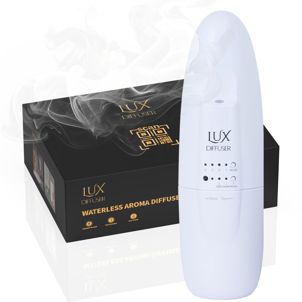 Front view of Lux Diffuser in a sleek white finish