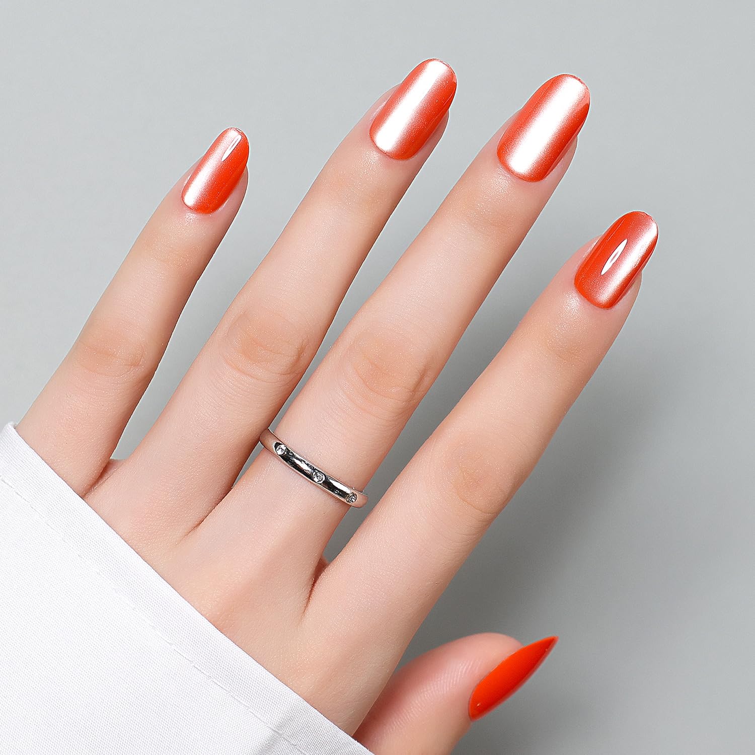 Luxbon cat eye nails closeup with glossy salon finish for a bold look