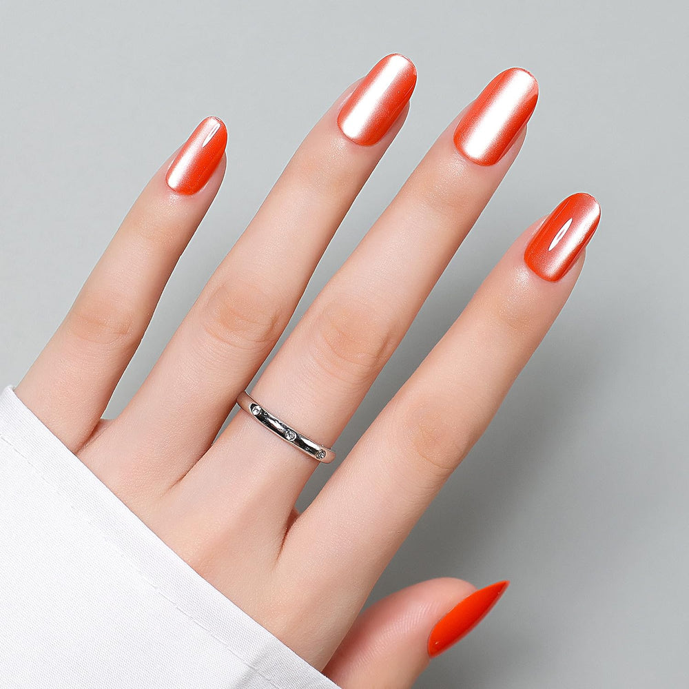 Luxbon cat eye nails closeup with glossy salon finish for a bold look