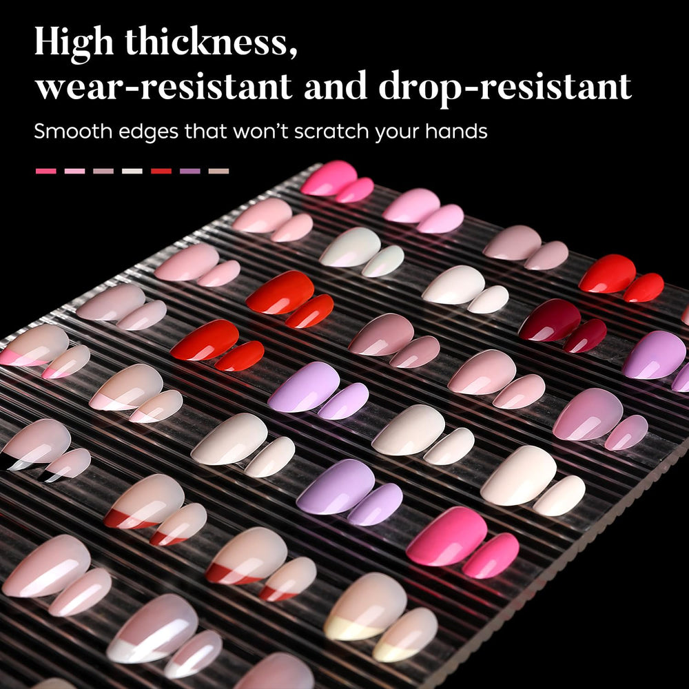 Luxbon full set of 25–30 nails across 10–13 sizes for a precise fit.