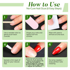 Luxbon rounded soft gel tips provide a natural look and easy wear.