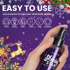 Luxfume glitter shimmer during dance parties and concerts.
