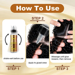 Luxfume remover formula with olive oil and vitamin E nourishes scalp.