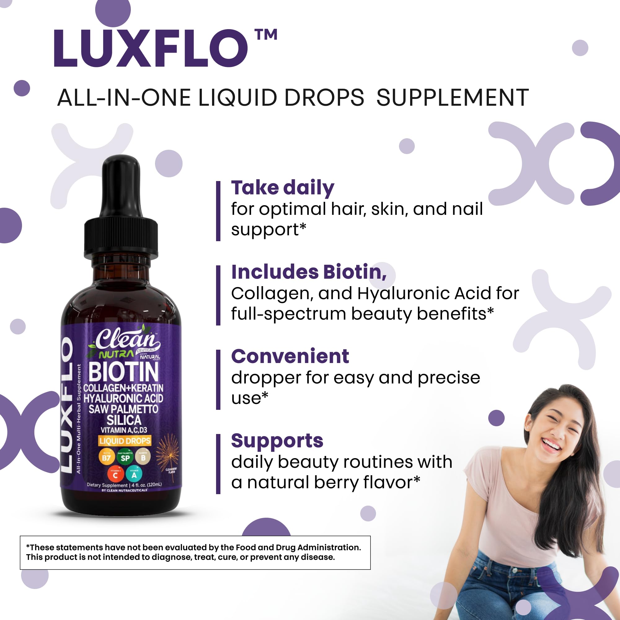Ingredients: collagen, hyaluronic acid, biotin, silica