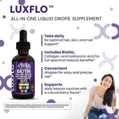 LuxGlo horsetail herb visual suggests herbal nourishment for hair.