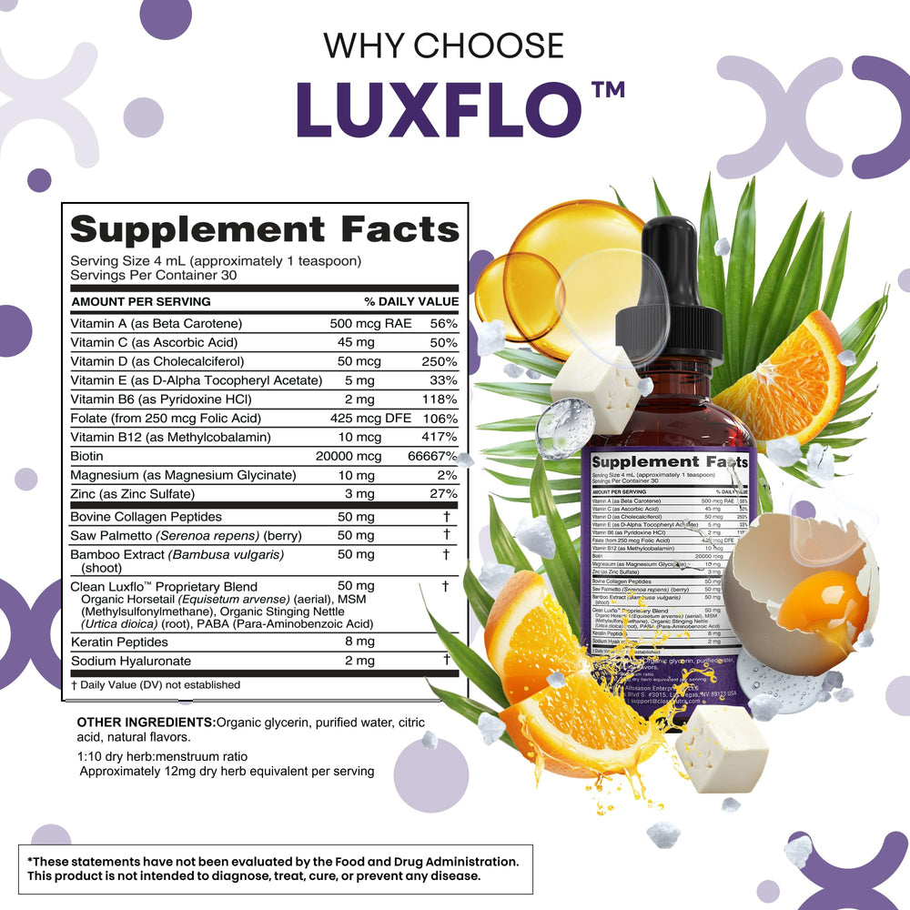 LuxGlo liquid texture viewed up close shows a smooth formulation.