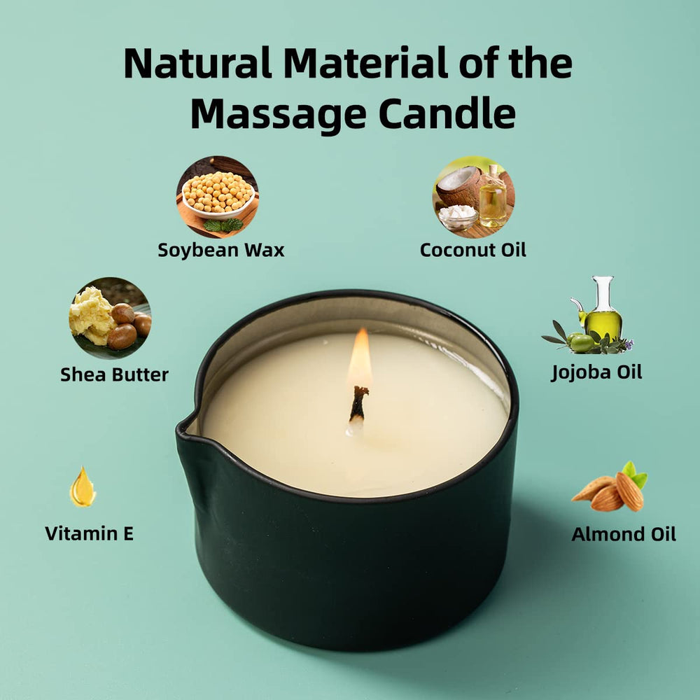 Close up of warm massage candle oil for skin care