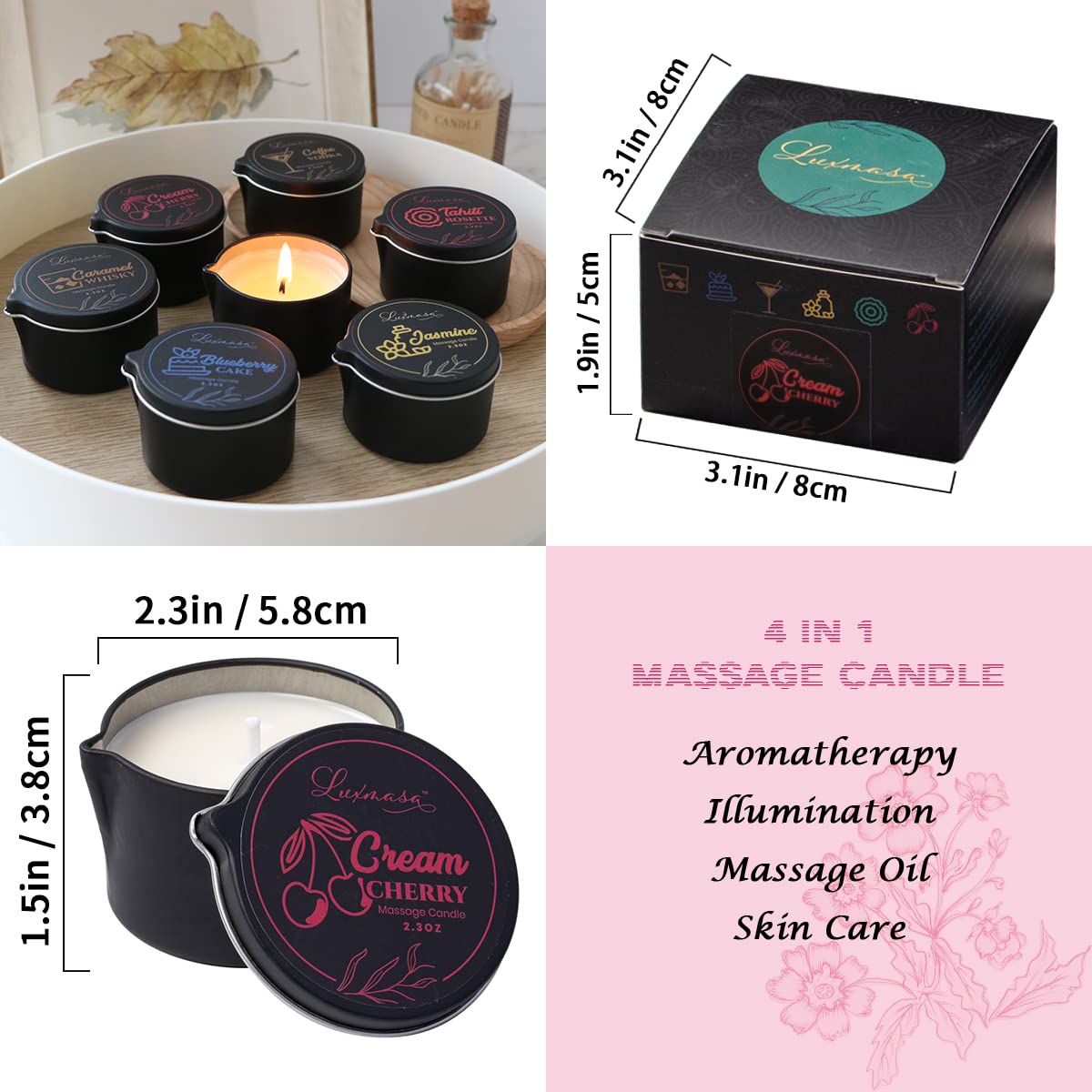 Massage candle in use as body treatment