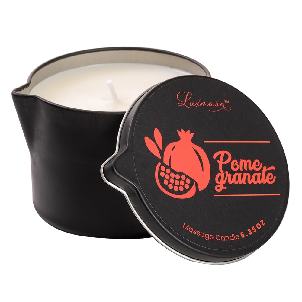 Front packaging of LUXMASA massage candle gift box