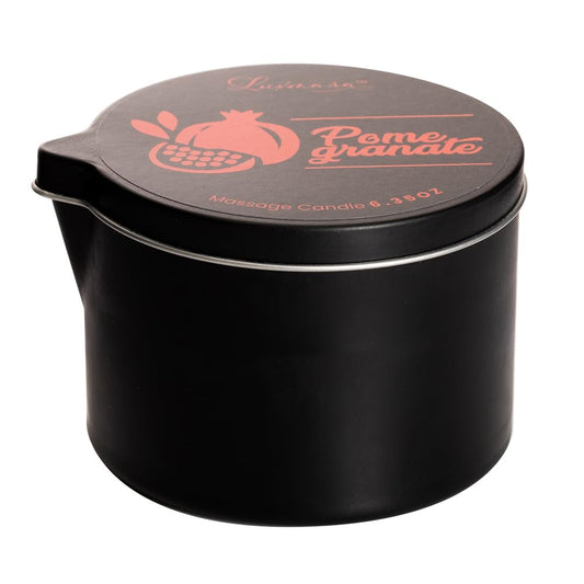 Tin candle with pour spout for massage