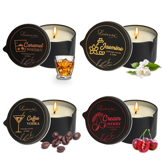 LUXMASA four-scent massage oil candle gift box
