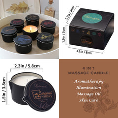 Gift-ready packaging of LUXMASA massage oil candle