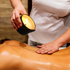 Romantic gift-ready LUXMASA vegan massage candle