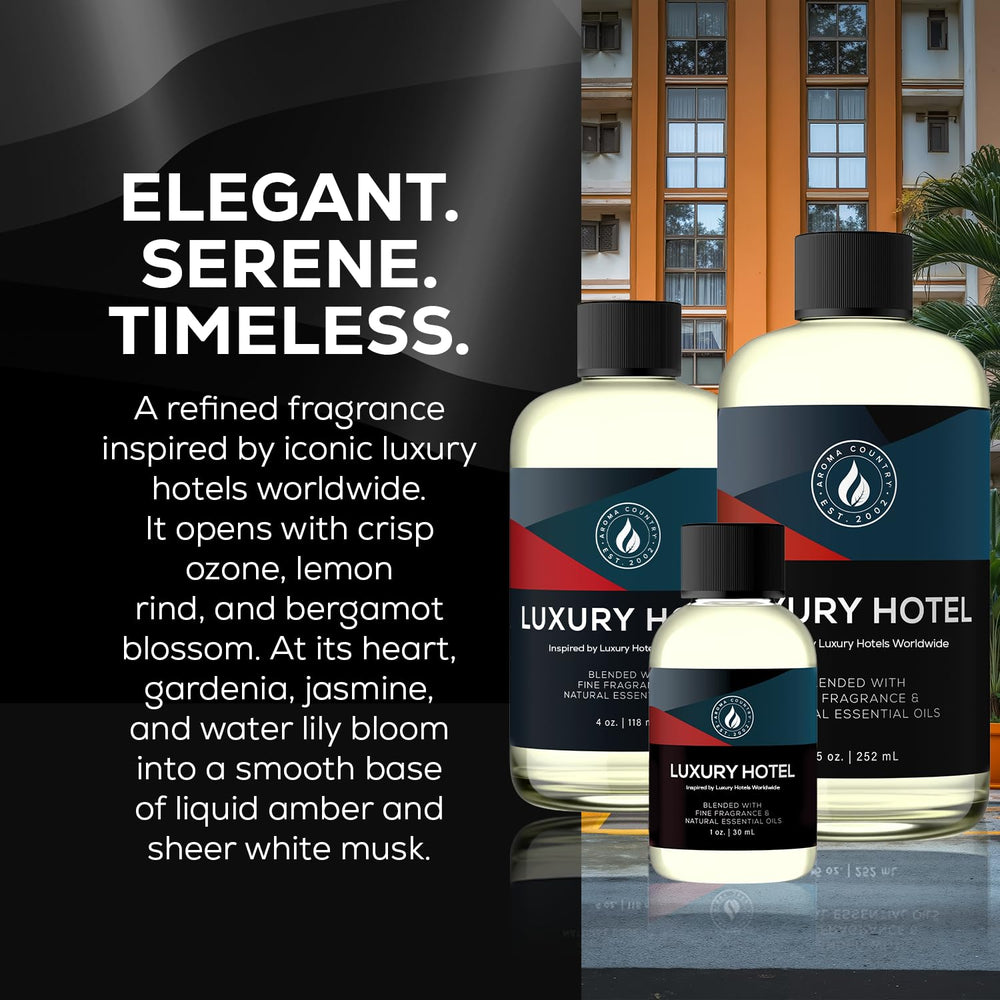 Hotel-inspired fragrance concept with gardenia, jasmine and water lily