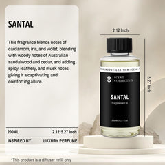Elegant sandalwood fragrance in premium diffuser oil