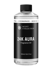 Bottle of 24K Aura Luxury Hotel Scent diffuser oil, Lemongrass 500ml