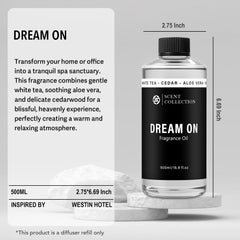 Luxury hotel-inspired Dream On White Tea Aloe Vera Lily aroma