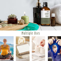 Lifestyle scene featuring candle, diffuser and fragrance oil