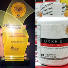Graphic showing ingredients: Glutathione, Vitamin C, Alpha Lipoic Acid