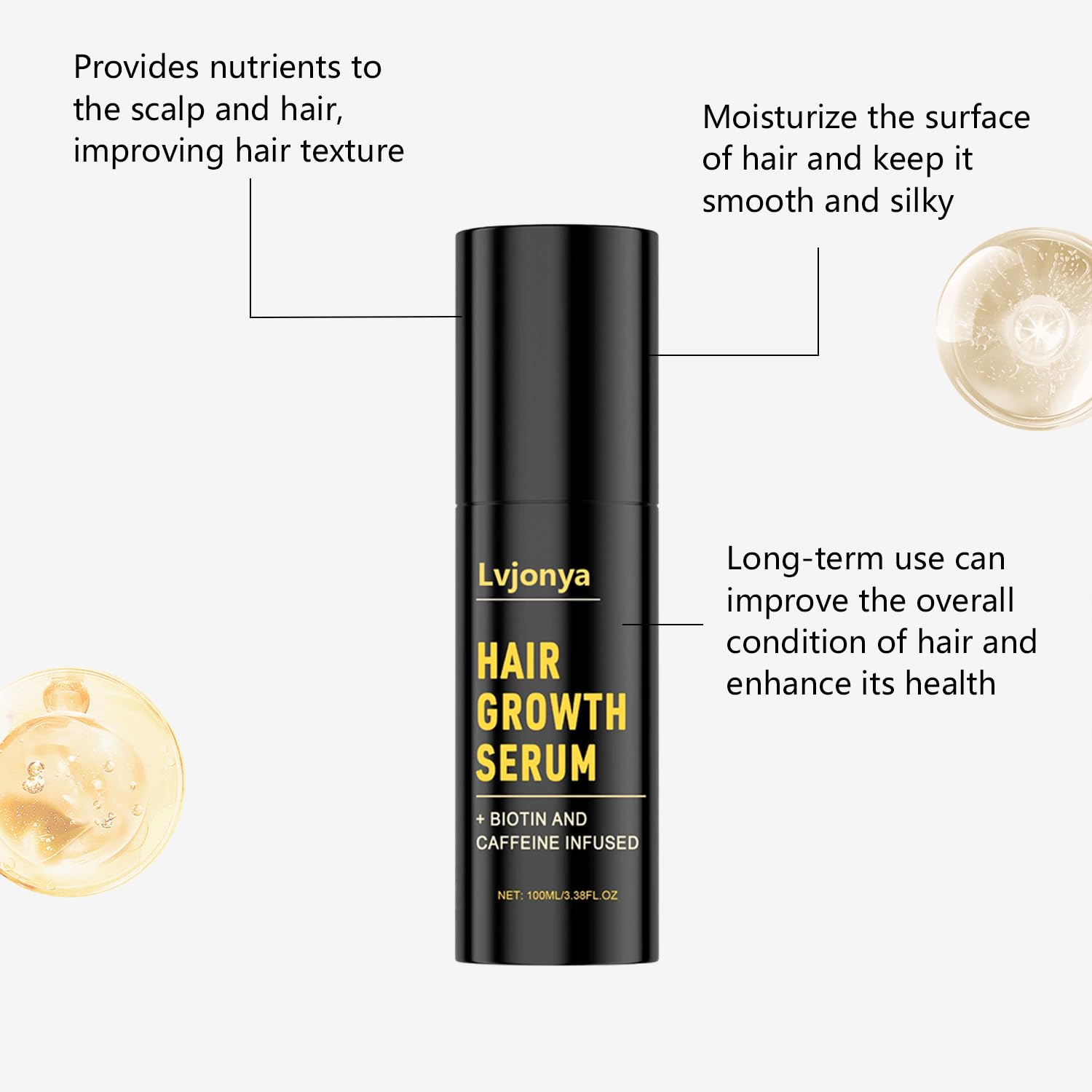 Lvjonya Batana oil bottle, underscoring Honduran origin for hair texture improvement