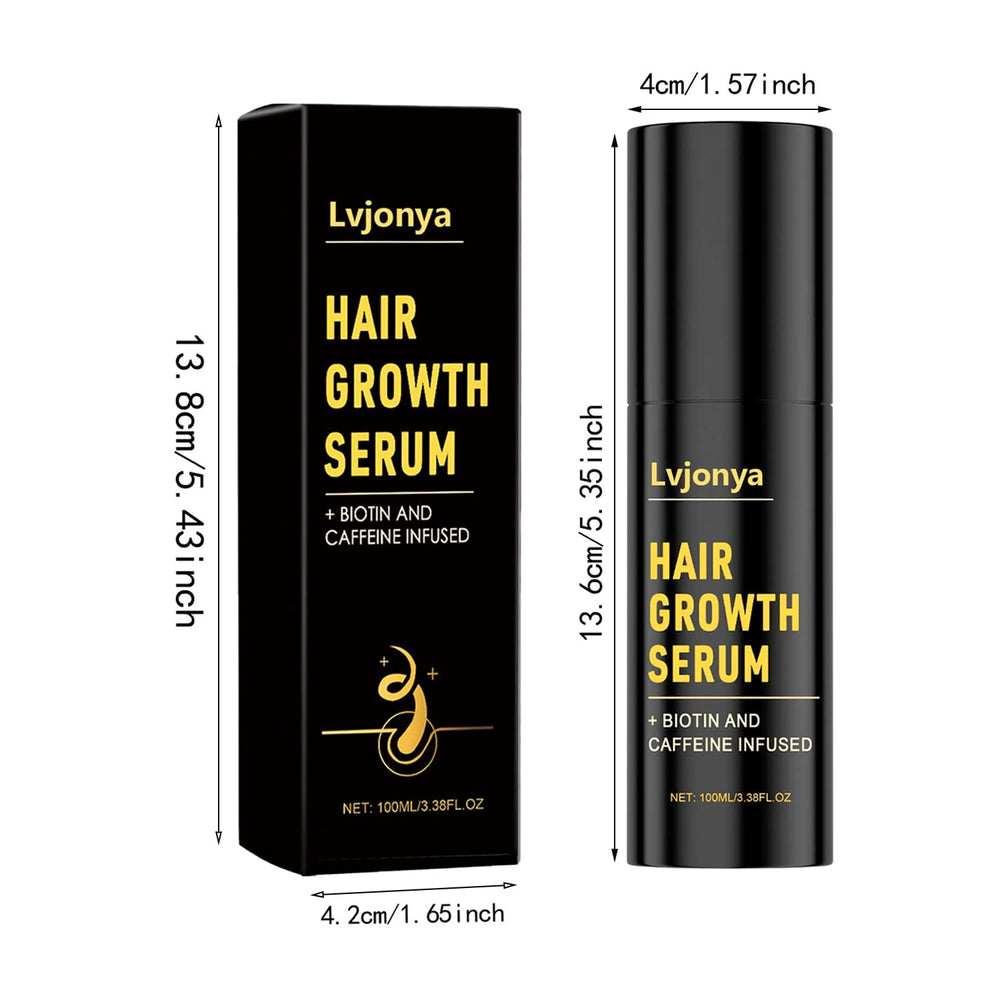 Lvjonya Lightweight formula shown on hair strands for non-greasy feel
