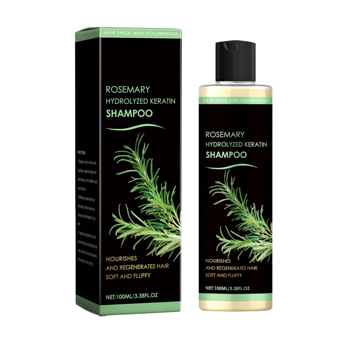 Lvjonya Rosemary Shampoo bottle 100ml for daily use and nourishing care