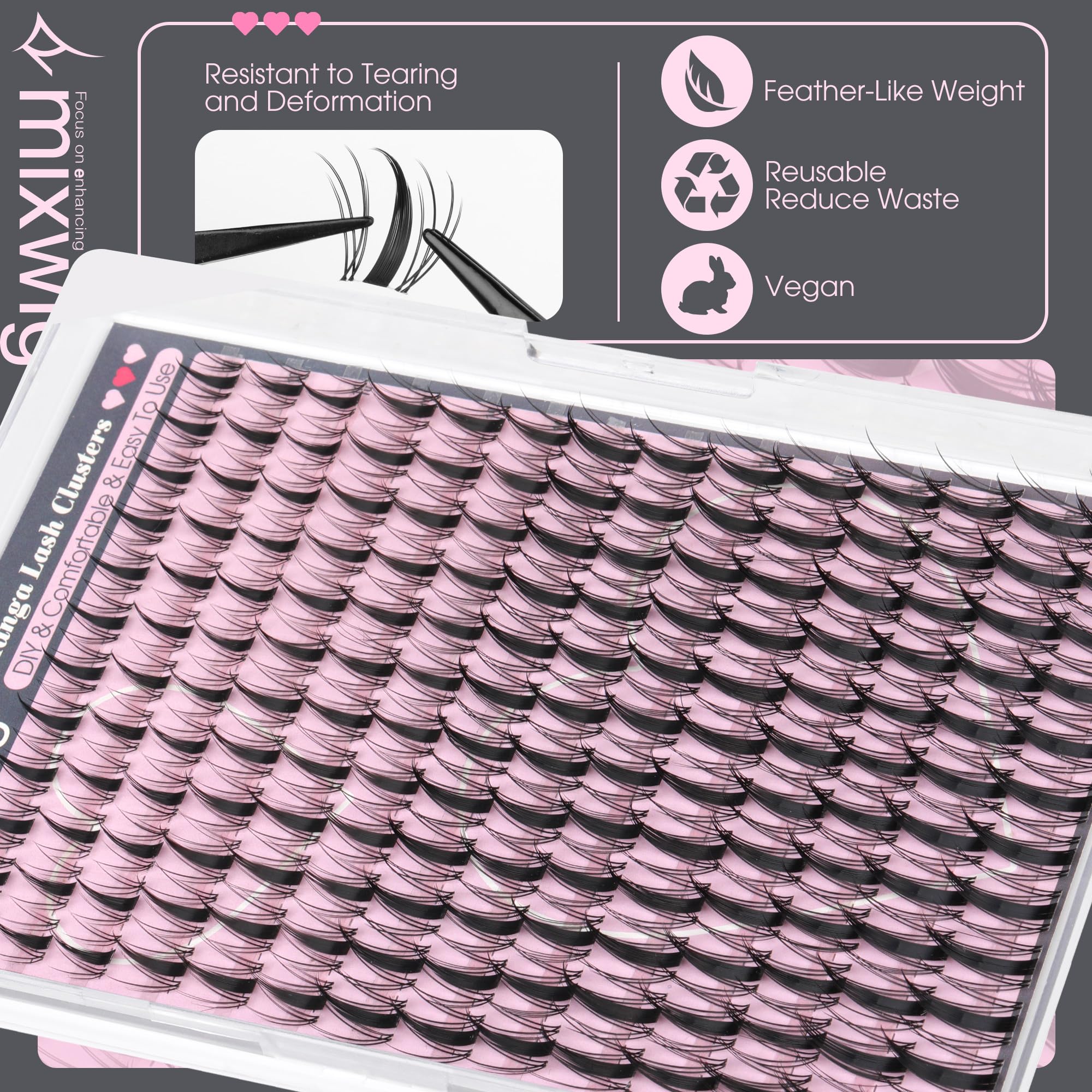 Lvmixwig DIY easy-application lashes for salon-like results at home.